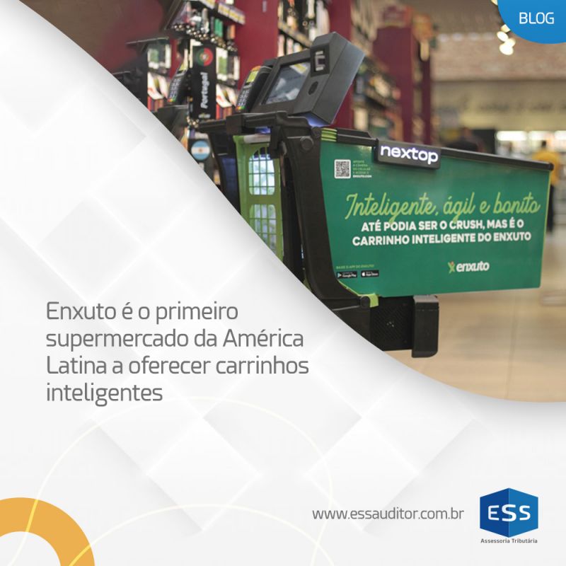 Enxuto é o primeiro supermercado da América Latina a oferecer carrinhos inteligentes