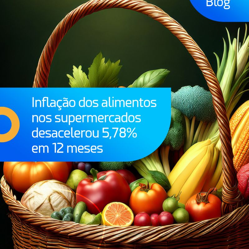 Inflação dos alimentos nos supermercados desacelerou 5,78% em 12 meses